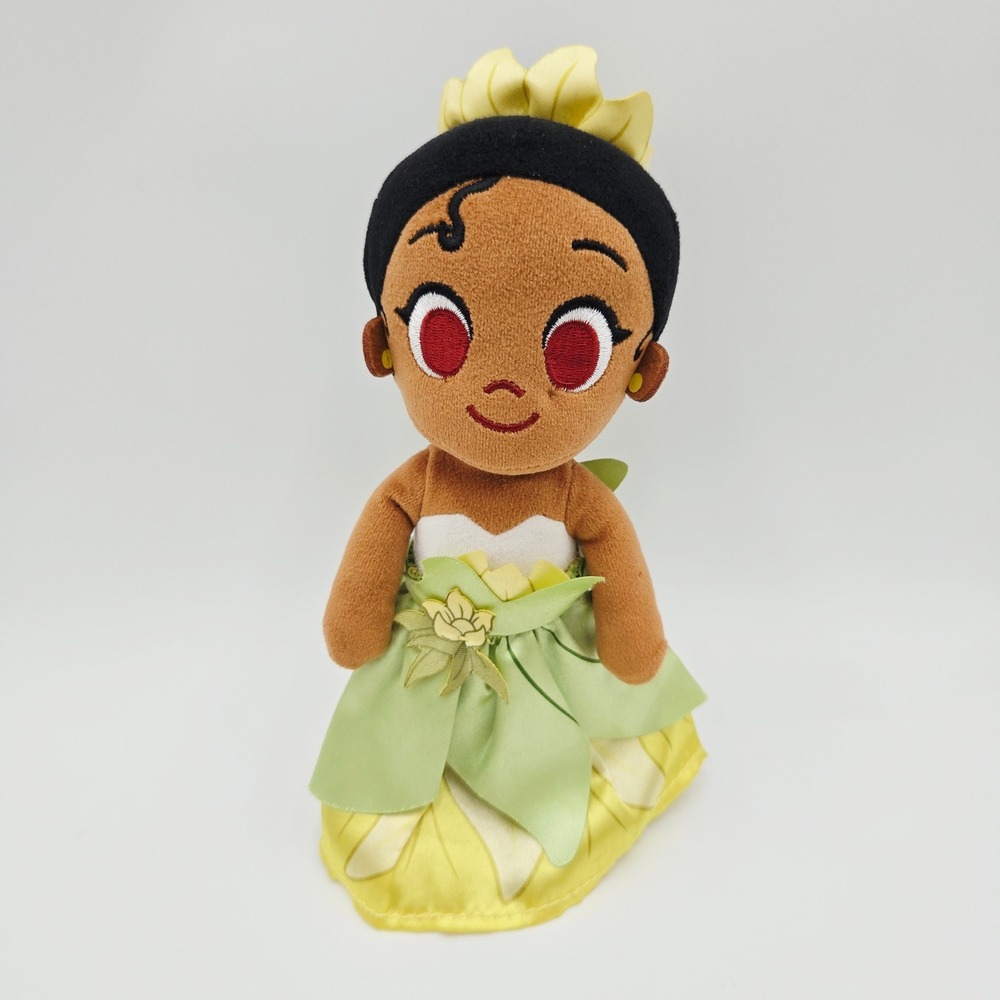 Disney nuiMOs Tiana Plush Doll Princess and the Frog Green Dress 7" No Shoes